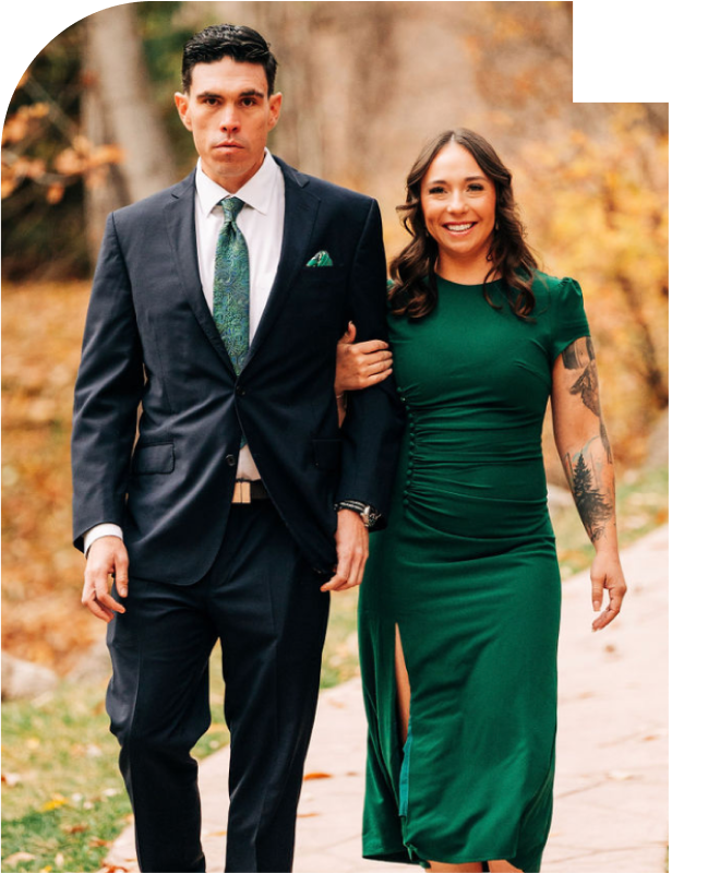 Jamie Gallard, of Financial Enabler .com, and significant other attending a financial consulting conference.